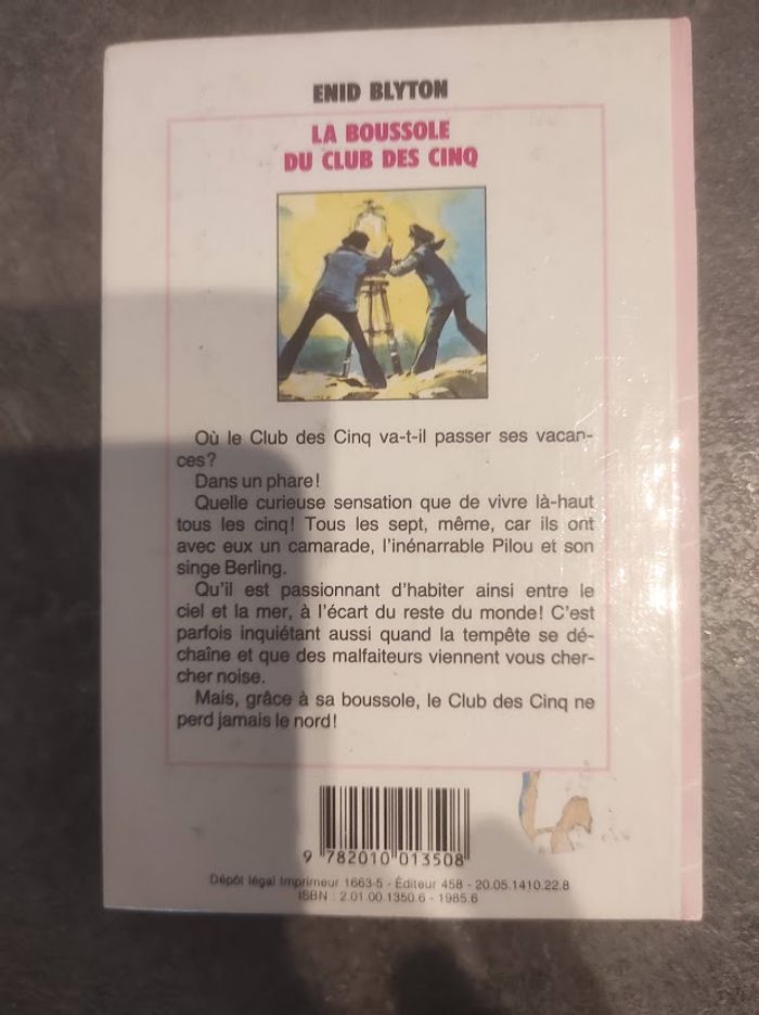 La boussole du Club des Cinq Enid Blyton Bibliothèque Rose cartonnée 1985 - photo numéro 3