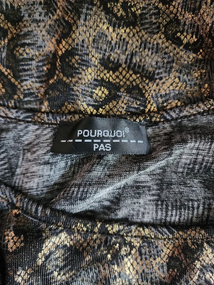 🌸Débardeur Guépard Reflets Dorés Pourquoi Pas Taille 42🌸 - photo numéro 4