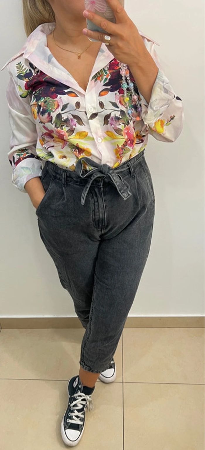 Chemise À Fleurs Taille M - photo numéro 2