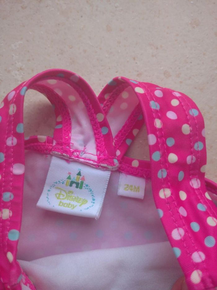 Maillot de bain à pois 1 pièce Fille 24 mois avec tutu Minnie Disney Baby - photo numéro 2