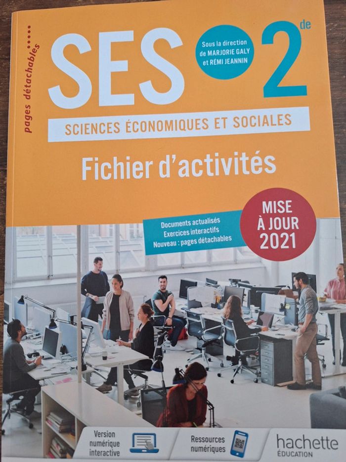 Fichier d'activités SES