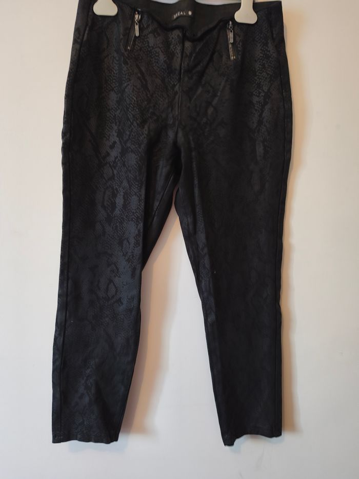 PANTALON BREAL SIMILI CUIR ET TISSU - photo numéro 5