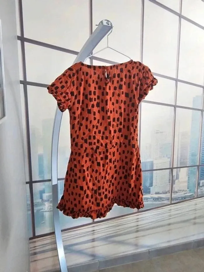 Robe brique avec motif noir taille 98/104 cm - photo numéro 4
