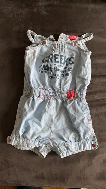Combishort salopette fille 18 mois