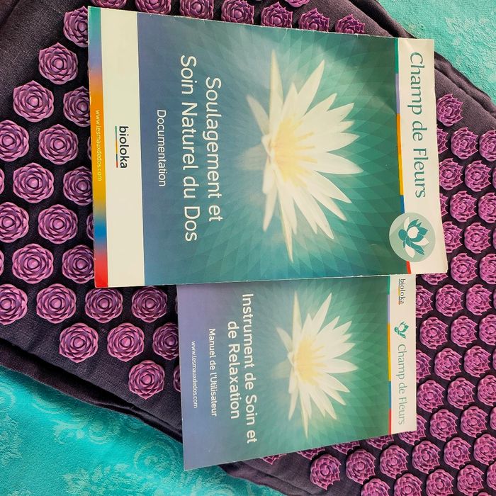 Véritable Champ de fleurs tapis et coussin bioloka - photo numéro 9