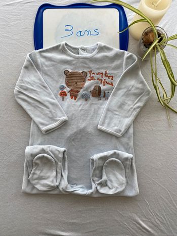 Pyjama chaud 1 pièce - 3 ans - Kitchoun - TBE
