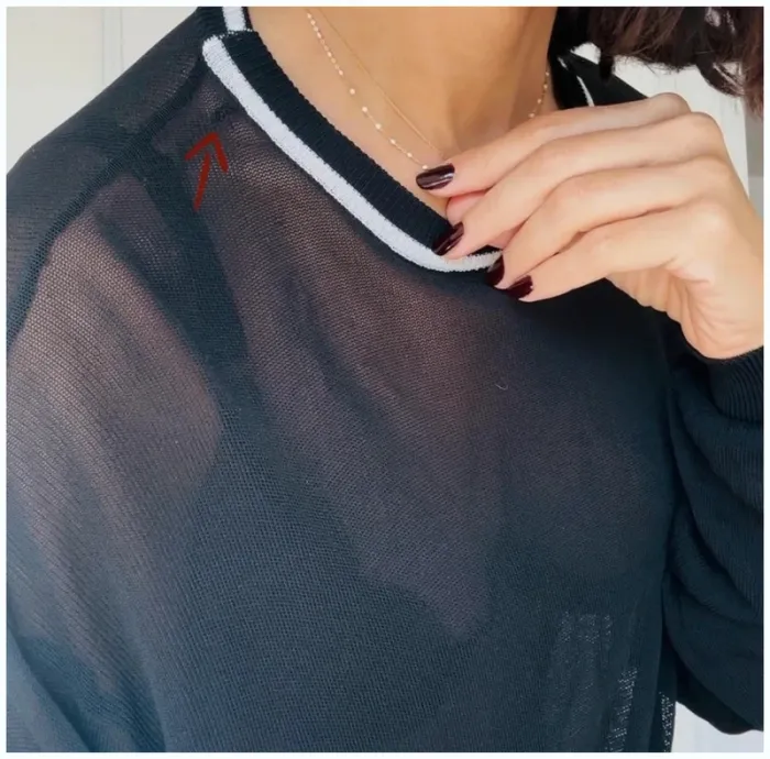 Haut Versace noir en maille fine  XL bon état - photo numéro 7