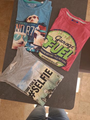 Lot de 3 t-shirts manches courtes garçon T 11 12 ans