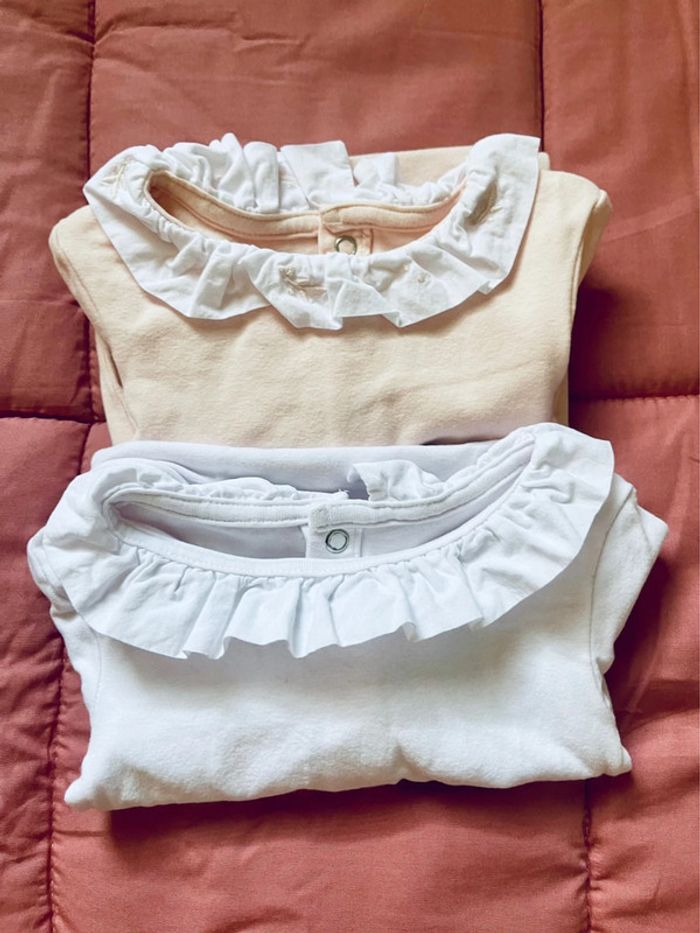 Lot de body manches courtes avec col- Taille 3 mois-Kiabi-neuf sans étiquette - photo numéro 5