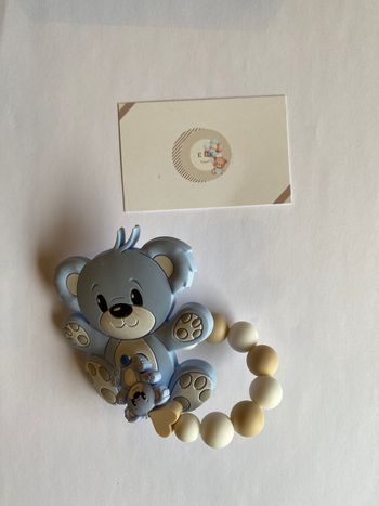 Anneau de dentition nounours bleu