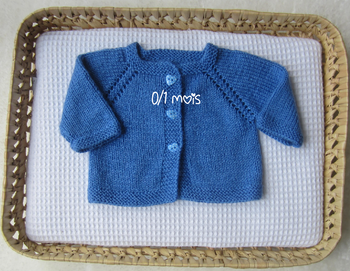 Veste tricot 0/1 mois