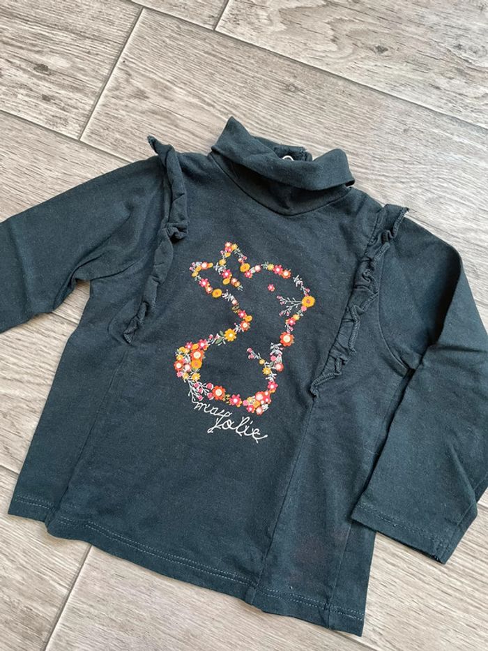 Sous pull motif lapin- mes petits cailloux 12 mois