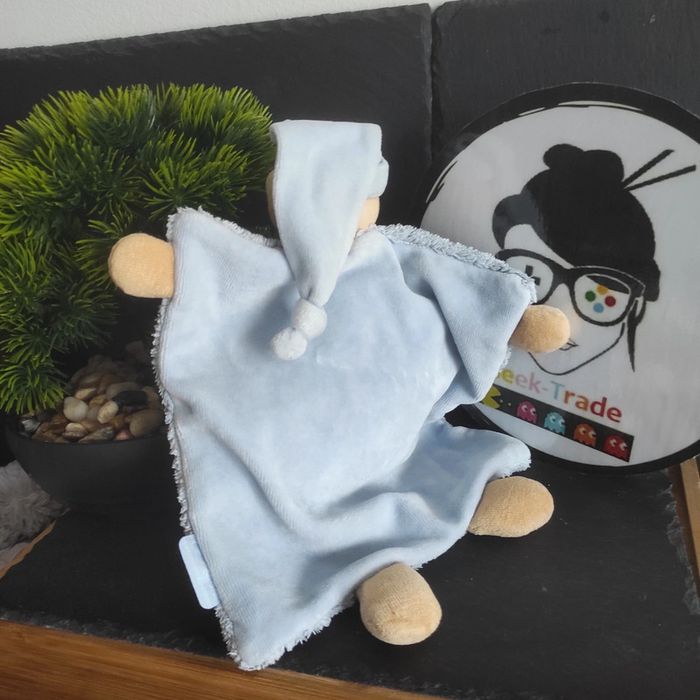 Doudou ours marron bleu voiture bonnet collection Blue 2010 #geektradedoudou - photo numéro 2