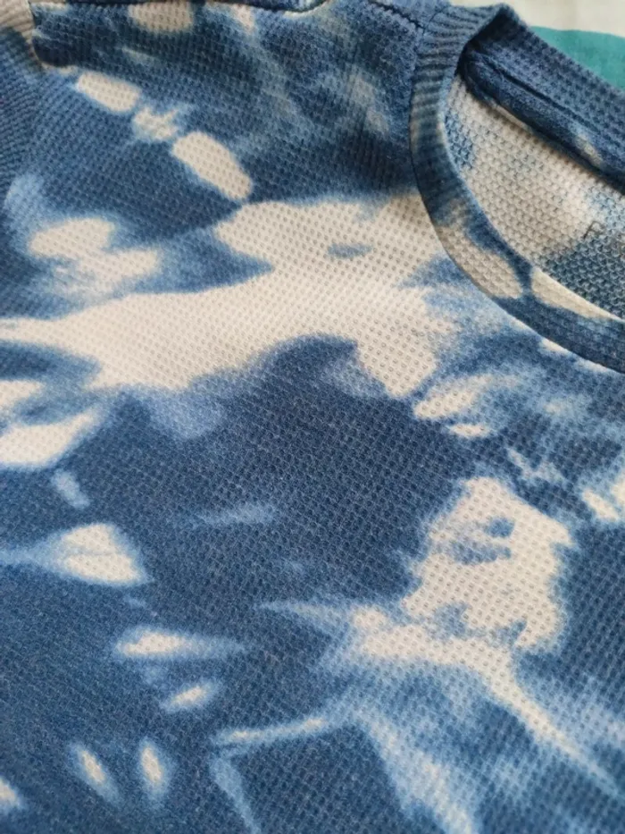 T-shirt blanc- bleu L - photo numéro 4