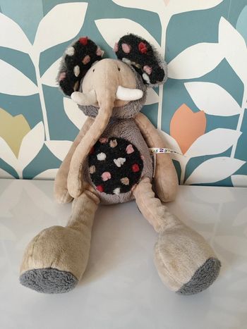Peluche éléphant les zazous moulin roty