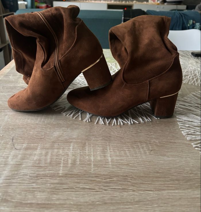 Bottes My Botega en daim marron – 37 – 10€ - photo numéro 2