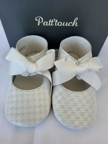 Chaussures Charles IX bébé fille en cuir blanc Point 20 Made in France 🇨🇵