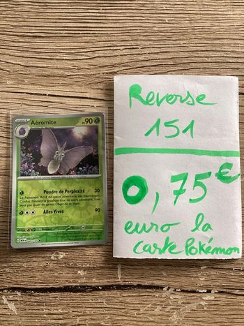 carte Pokémon aéromite reverse 049/165 EV3.5 collection 151 FR neuf sortie de booster