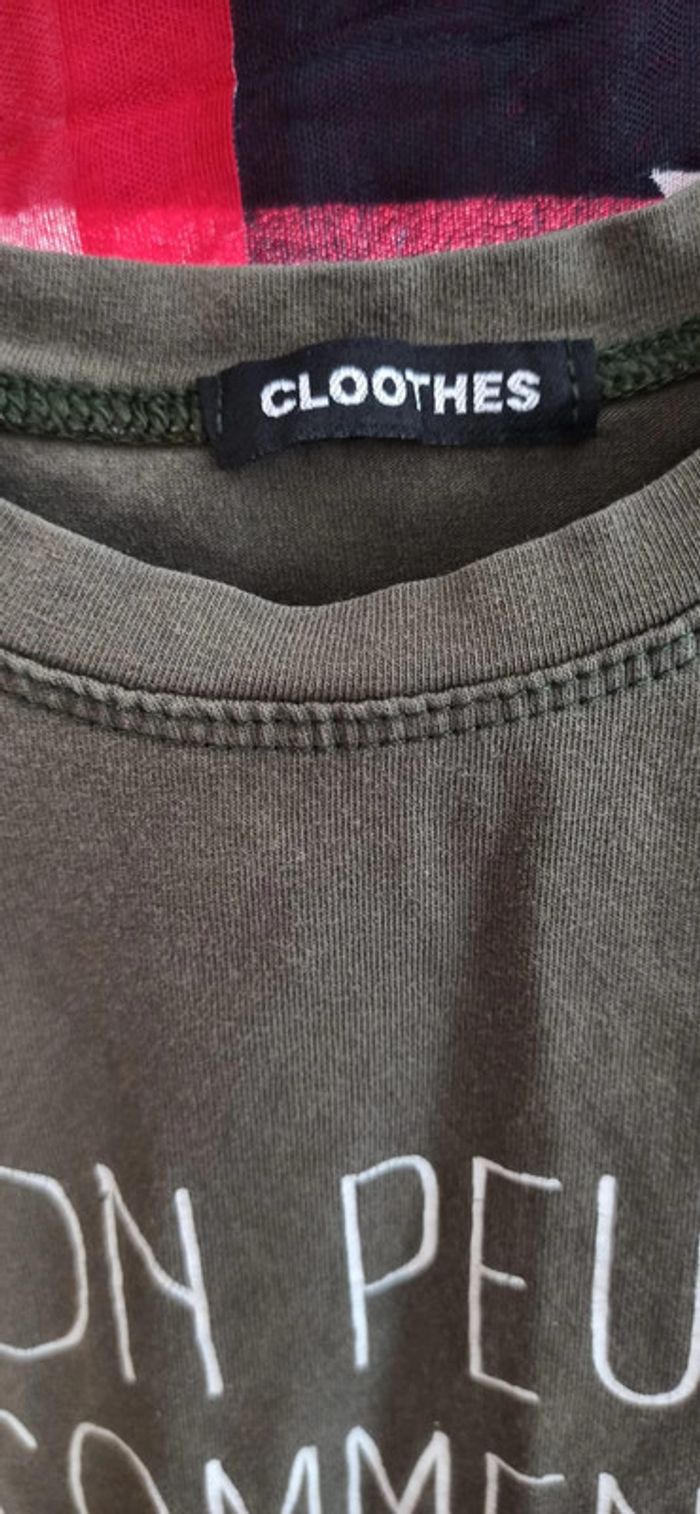 Tee Shirt Kaki avec inscription - Cloothes - photo numéro 2