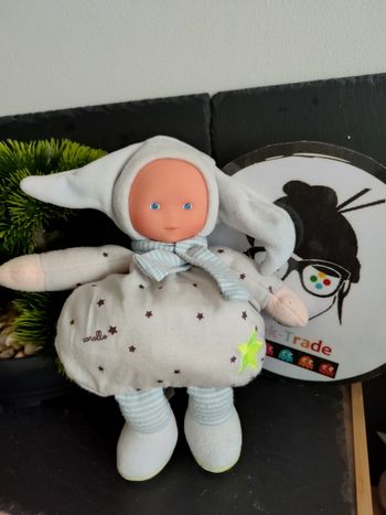 peluche doudou lutin corolle grelot bonnet écharpe étoile gris jaune fluo bleu rayé 2013