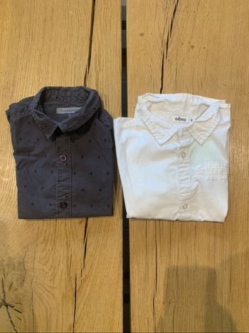 Lot 2 chemises manches longues garçon 5 ans