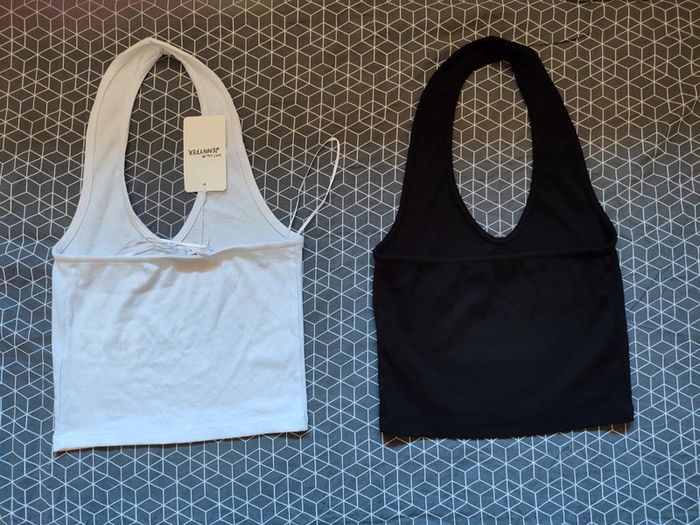 Lot 2 dos nue blanc et noir Jennyfer taille S - photo numéro 4
