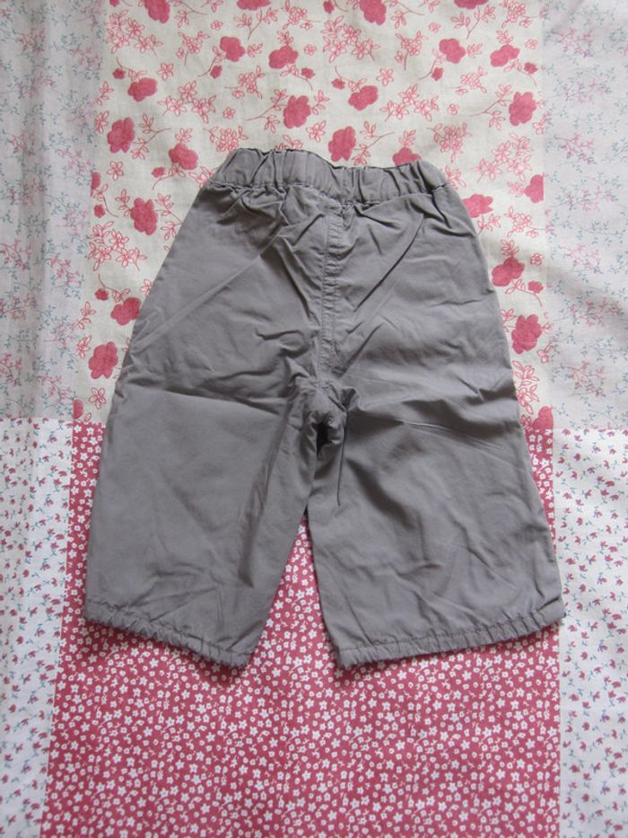 Pantalon toile marron/kaki 3 mois - photo numéro 2
