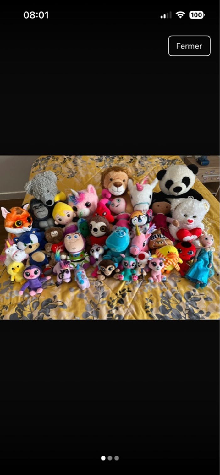 Lot divers peluches
