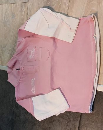 Polo fille rose et rose clair, taille 2 ans (30)
