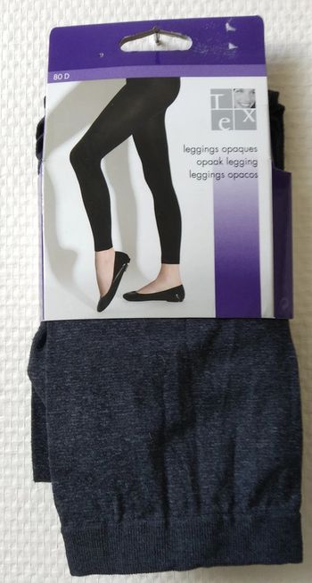 Tex legging opaque gris taille 3 4