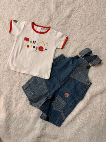 Ensemble bébé salopette + t shirt