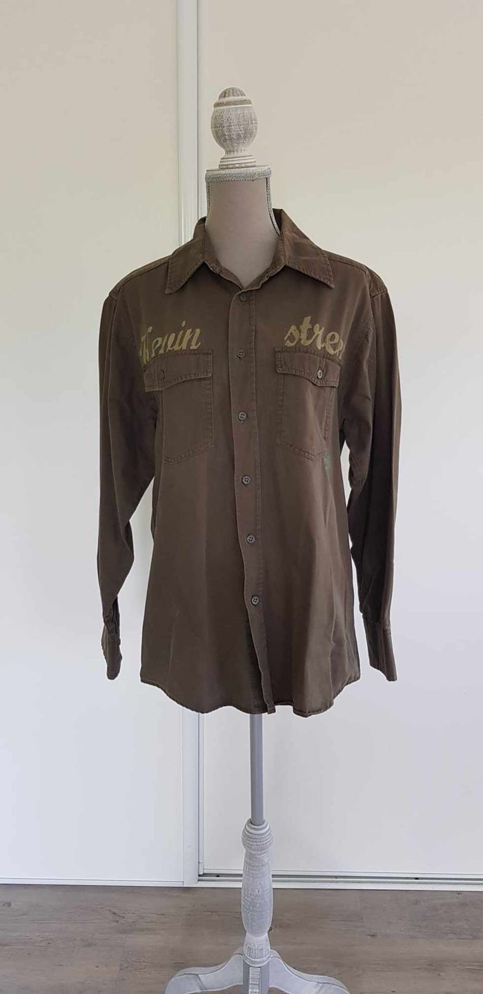Chemise manches longues style militaire