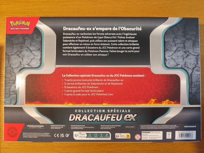 Coffret Dracaufeu ex cartes Pokémon collection spéciale boosters - photo numéro 4