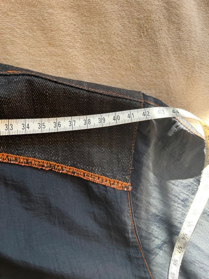 Veste chemise bi matière bi colore ceintrée DPM vintage - photo numéro 6
