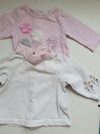 2 T-shirts fleuris fille 1 mois (54)