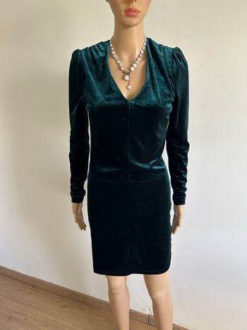 Robe verte foncée en velours OVS taille XS jamais portée 