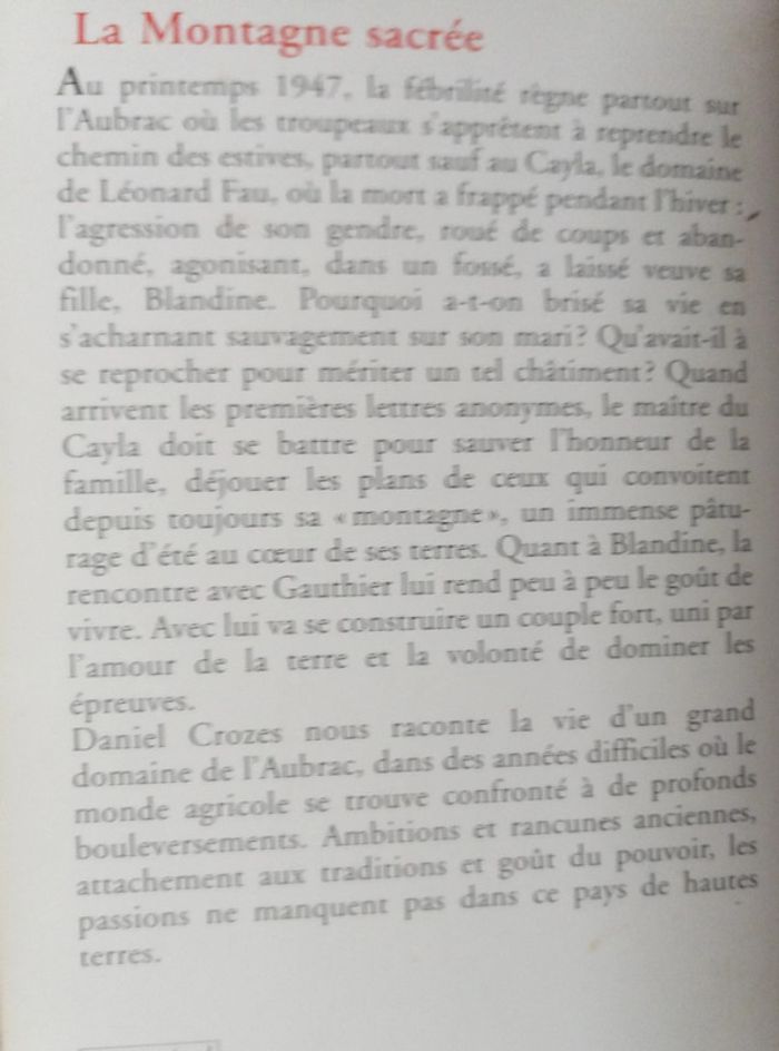 Daniel Crozes - La montagne sacrée - photo numéro 3