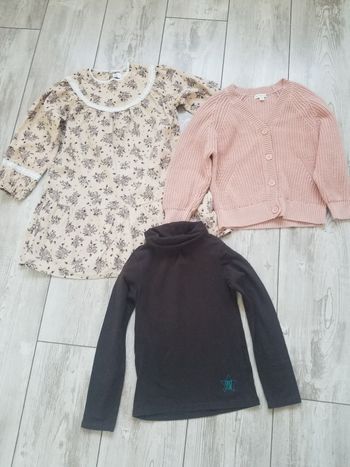 Ensemble fille robe gilet Verbaudet 6/7 ans tbe