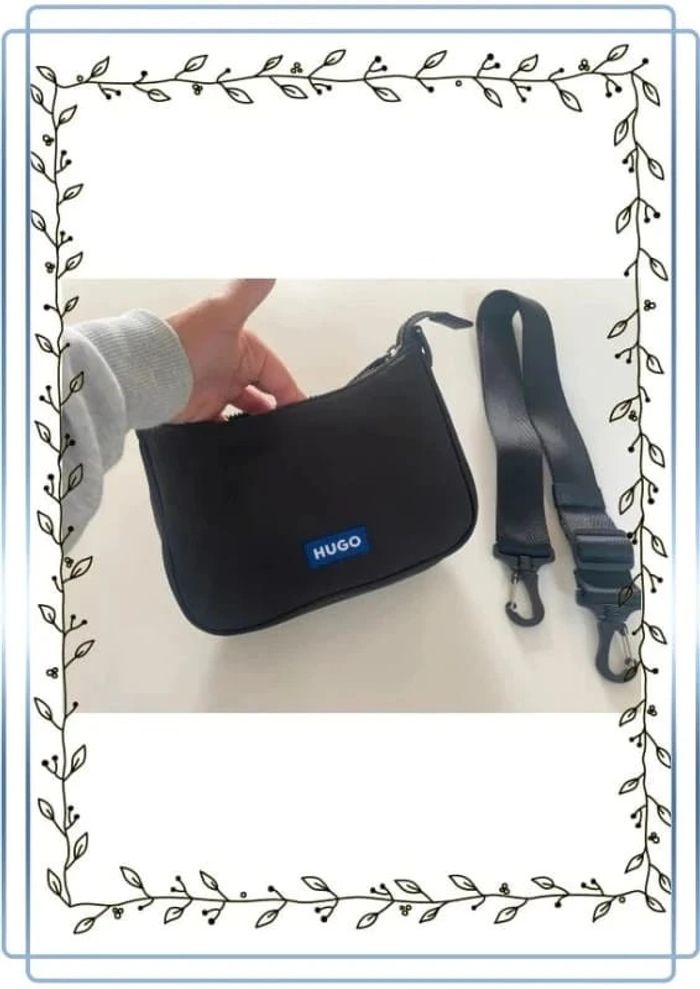 Sac à bandoulière Hugo noir, très bon état valeur 115€ 22x14cm - photo numéro 2