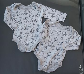 Lupilu lot 2 bodys bodies mixte 68 cm
