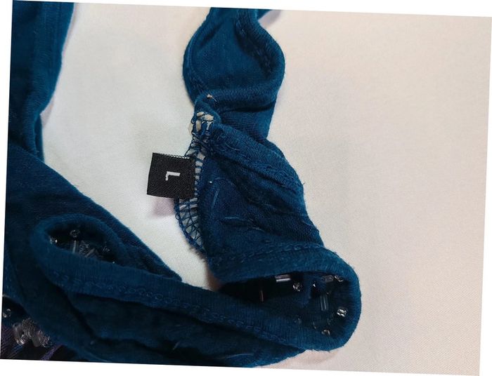 Desigual blouse debardeur bleu zeppelin ballon taille L très bon état - photo numéro 7