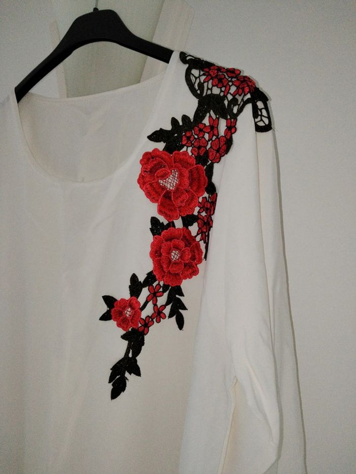 Robe abaya avec grand voile blanche - photo numéro 3