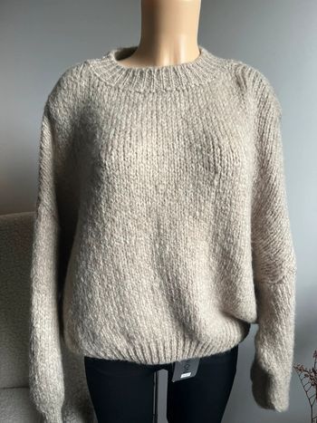 Pull grosses mailles beige