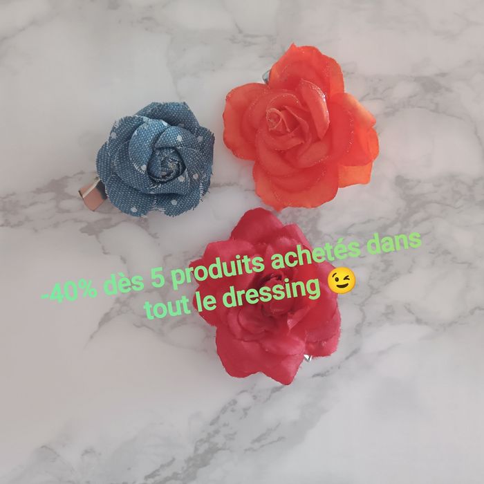 Barrettes cheveux fleurs