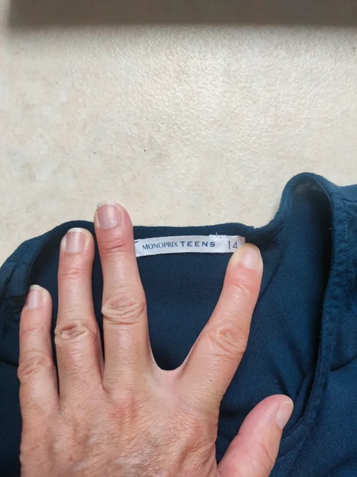 Combinaison short bleu taille 14 ans monoprix - photo numéro 2