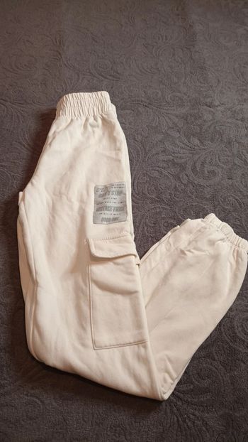 Pantalon de jogging blanc sport femme taille S 36