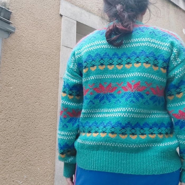 Pull Vintage en mailles M - photo numéro 6