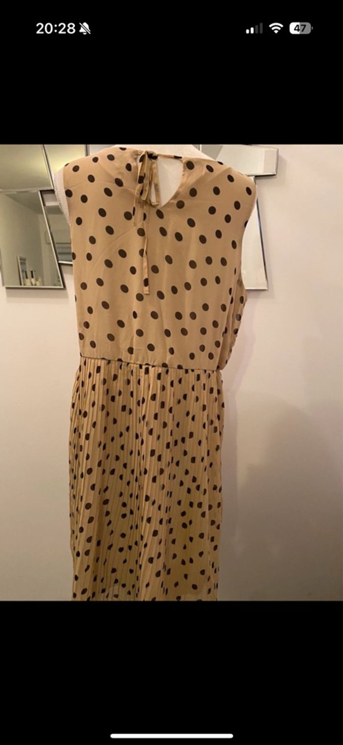 Robe à pois beige Taille 44 - photo numéro 2