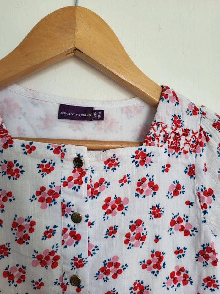 Blouse manche courte imprimé fleur 🌸 sergent major - photo numéro 3