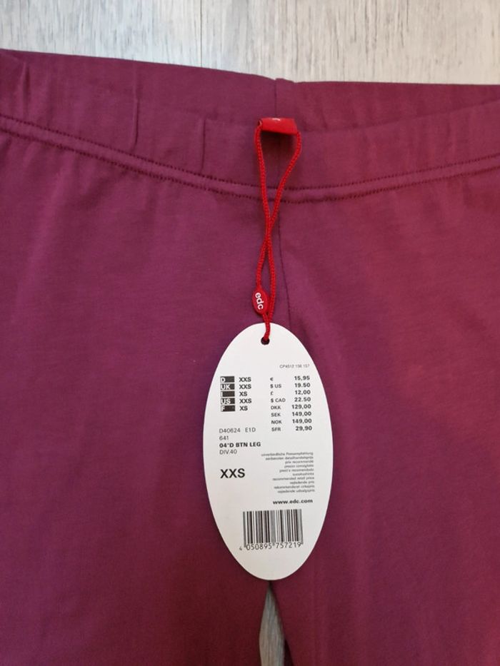 Caleçon ou legging violet XXS neuf avec étiquette EDC - photo numéro 4